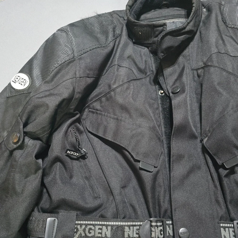 Nexgen Motorcycle Jacket Mens XL Black Waterproof Nylon Quilted Padded Utility